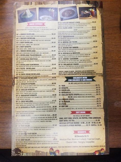 don tomas mexican grill menu|Don Tomas Taqueria Y Cantina menu